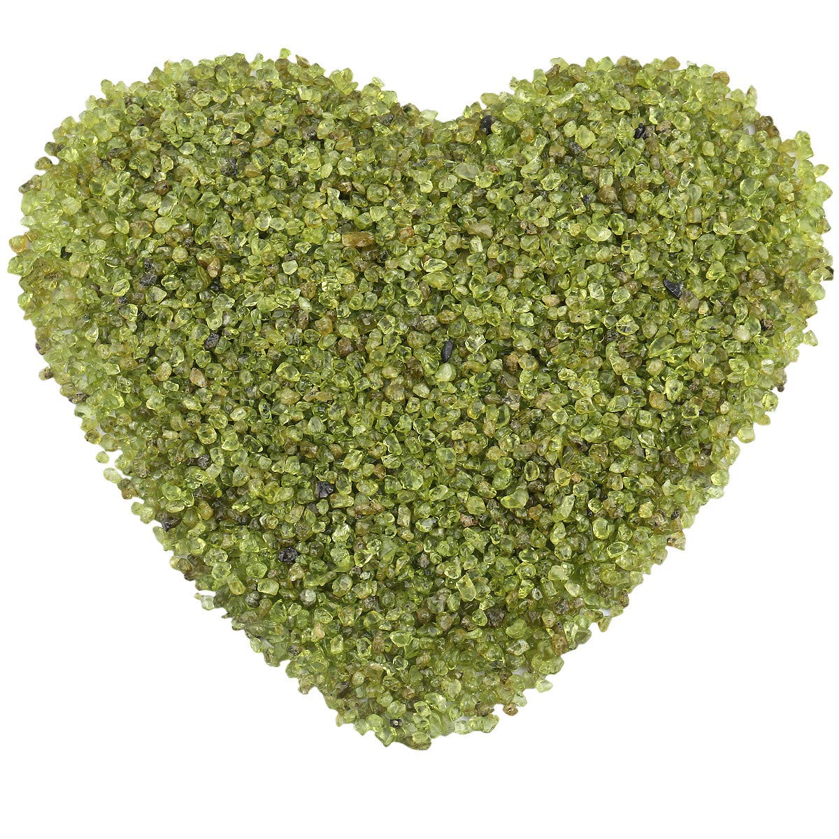 Nupuyai 1 lb Tumbled Olivine Peridot Crystal Chips Stone, Crushed Irregular Shape Healing Reiki Crystal Stone for Home Decoration