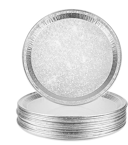 Pack Of 25 Disposable Round Foil Pizza Pans - Durable Pizza