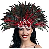 Goenb Feather Headband, Mardi Gras Feather Headpiece for Women Costume Headress Accessories for Carnival Party