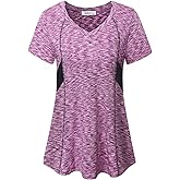 AxByCzD Womens Short Sleeve Tops Workout Athletic Sports Yoga Shirts