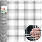 Gardeal 16in x 50ft 19 Gauge 1/2 Inch Hardware Cloth - Double Hot-Dipped Galvanized After Welding Steel Mesh - Duty Rust Proof Fencing for Gardens, Chicken Coops &amp; Poultry Animal Netting Cage Screen
