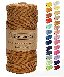 Macrame Cord,3mm x 328Feet Cotton Twine String