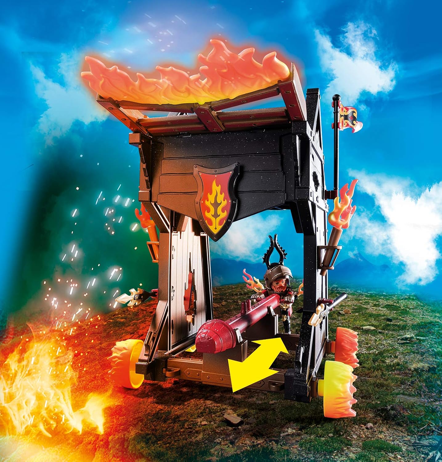 Playmobil 70393 Novelmore Knights Burnham Raiders Fire Ram, for Children Ages 4-10, Multicolor, Ab 5 Jahren - Image 5