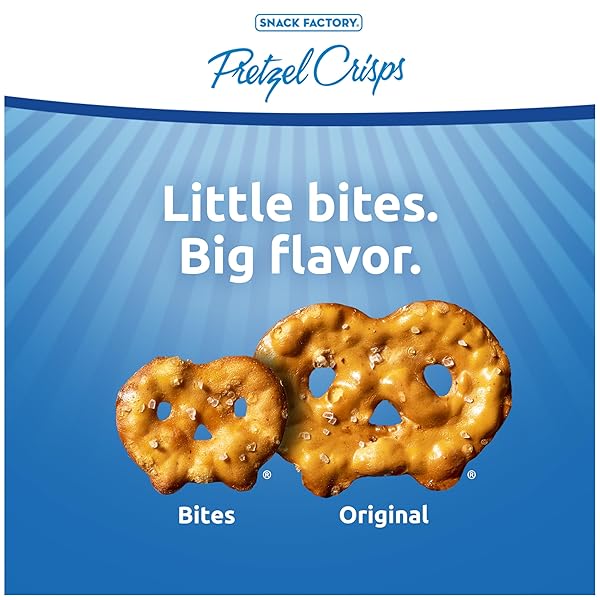 SNACK FACTORY PRETZEL CRISPS BITES, SEA SALT PRETZELS, 12 OZ
