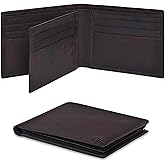 Oak Leathers Leather Wallet for Men - RFID Bifold Wallets with 9 Credit Cards 1 ID Window Slim Minimalist Front Pocket Gift For Men