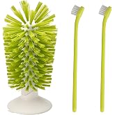 Turtle Brush with Suction Cup-Tortoise Shell Cleaner&amp;Scratch Tool for Turtle Tanks-Aquatic Turtle Tank Accessories(3Pcs)