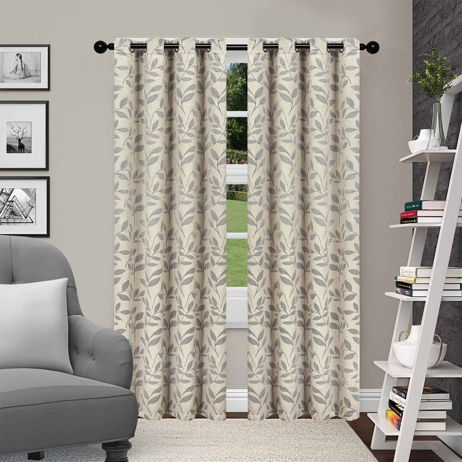 Superior CT-LVs-Blackout Curtains, 52 in x 63 in (W x L), Ivory, 2 Count