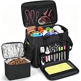 GMAK Pet Grooming Bag,Pet Hair Clipper Organizer Grooming Bag for Equipment | Dog Grooming Tote Bags Pets Tools Supplies Organizer for Dog Cat Equipment, Grooming Tools and Accessories, Black