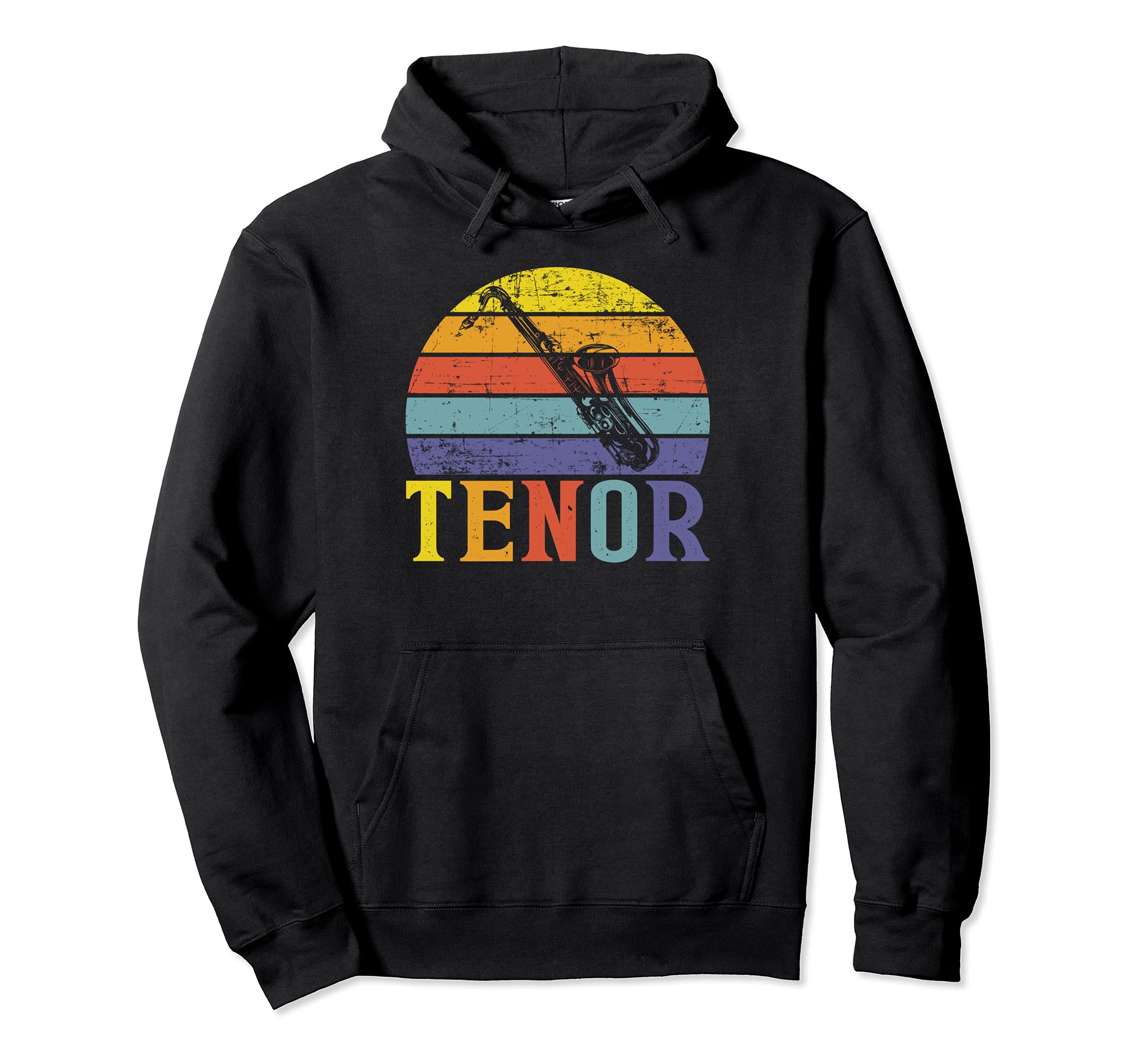 Tenor Jazz Metal Wind Instrument Classic Saxophone Music Tee Pullover Hoodie