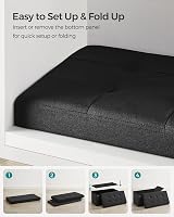 SONGMICS MAZIE Collection Storage Ottoman Bench 76 cm Ink Black LSF047B51 view 6