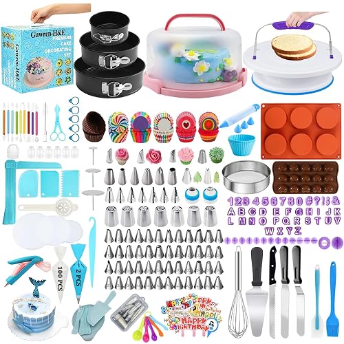 Gawren-H&E 678pcs Cake Decorating Kit,Baking Supplies with Decorating ...