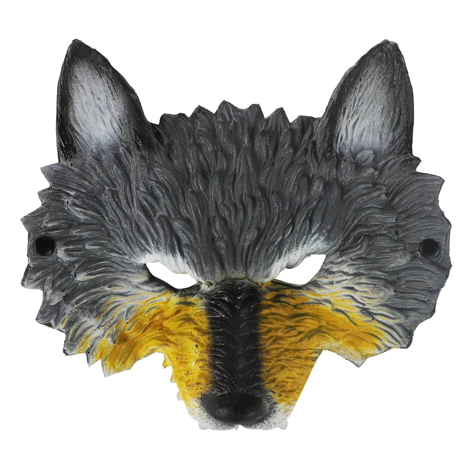 Halloween Wolf Mask Scary Half Face Werewolf Headwear 3D Animal Realistic Head Mask for Men Women Fancy Dress Cosplay Costume Haunted House Props Show Performance Accessory(One size)