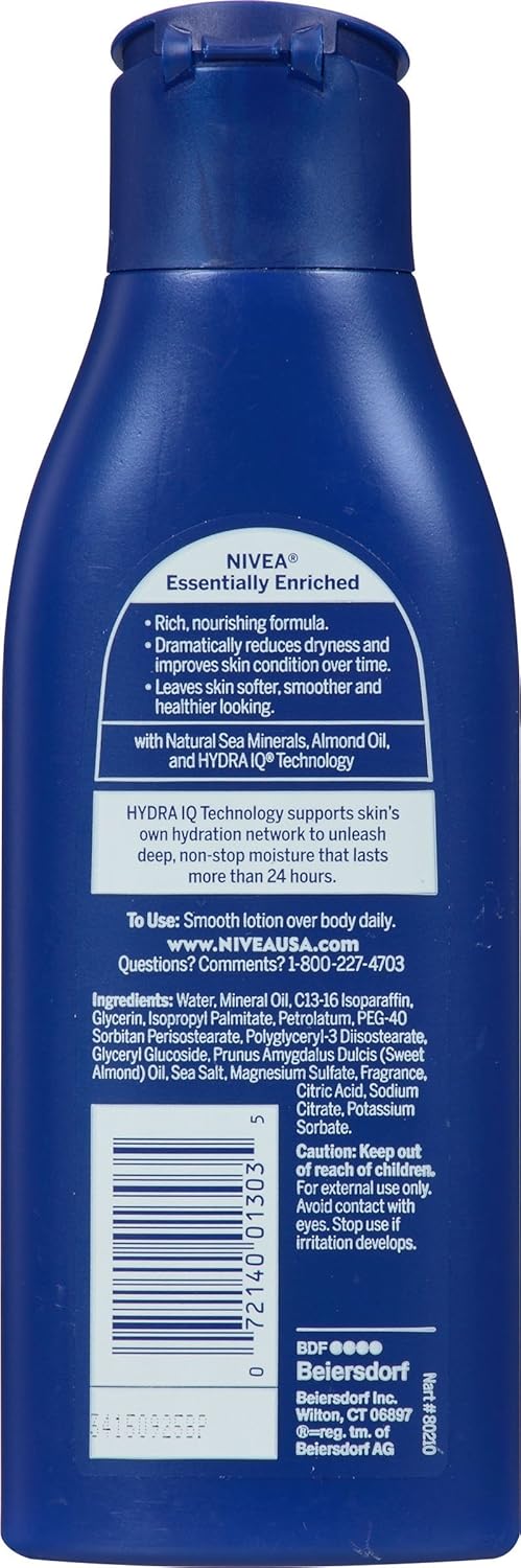 NIVEA Essentially Enriched Body Lotion 6.8 Fl Oz : Nivea Body Milk : Beauty