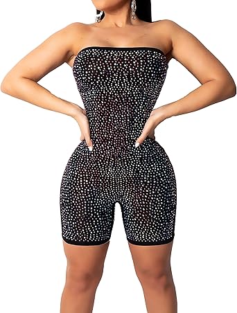 strapless bodycon jumpsuit