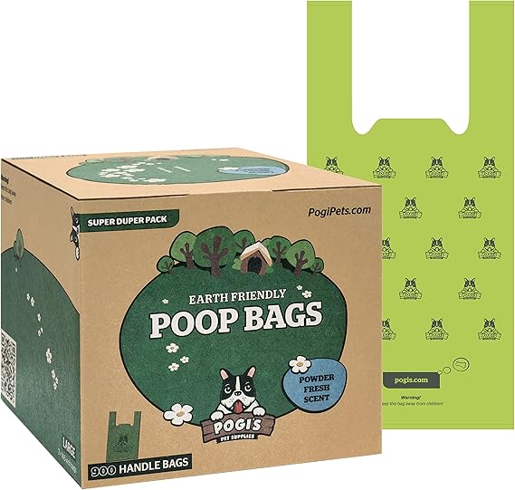 Pogi's Poop Bags 900 Dog Poo Bags with EasyTie Handles Scented