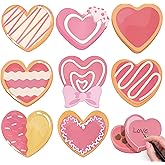 9 Packs Valentine's Day Sticky Notes Sweet Heart Dessert Chocolate Cookie Self-Adhesive Writing Notepads Memo Pads Office School Stationery Supplies Party Favors Classroom Exchange Gifts, 270 Sheets
