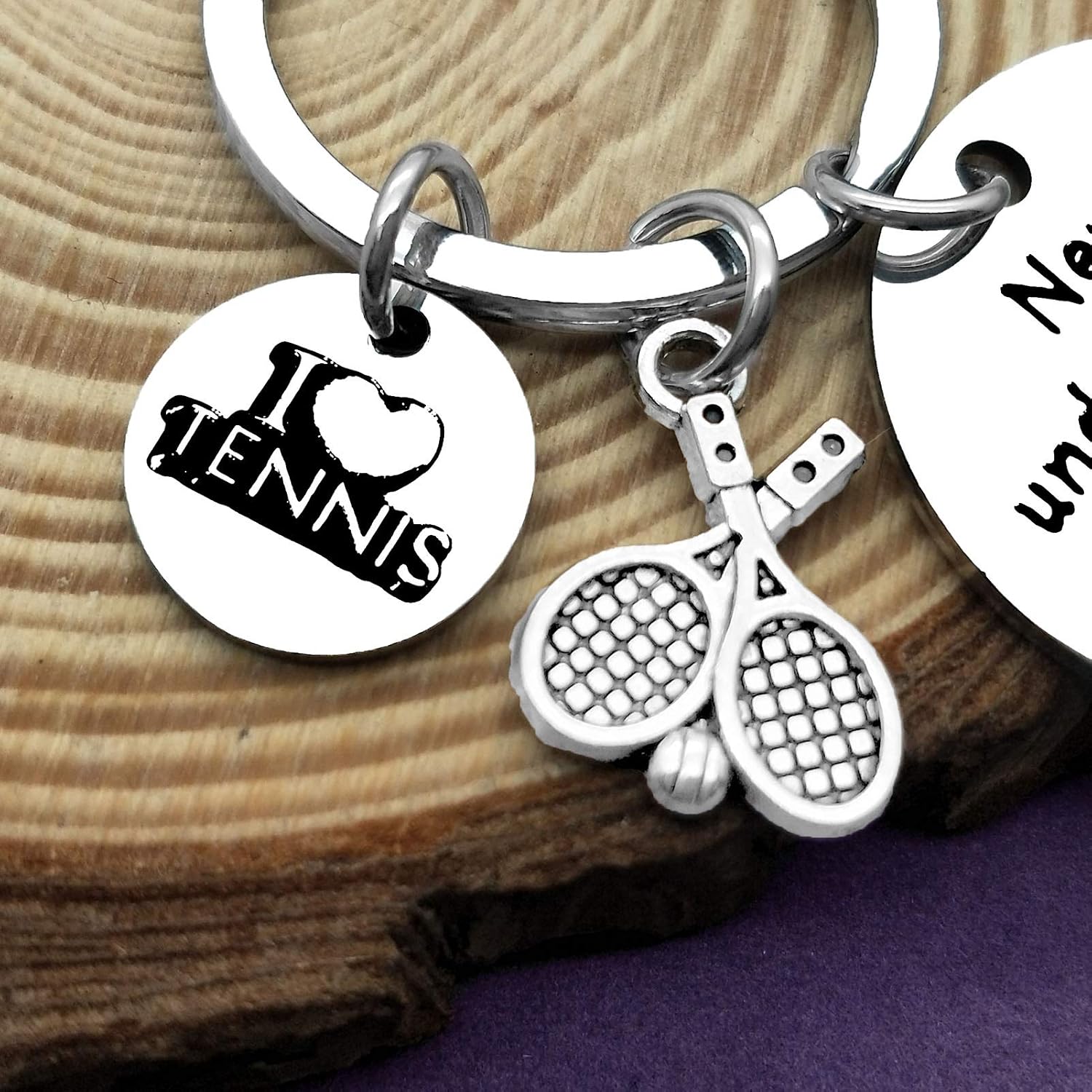Vadaka Tennis Lover Keyring Keychain for Women Inspirational Gift for Tennis Keychain Keyring Christmas Birthday Graduation Present for Women - Image 4