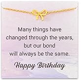 STORYJEWELLERY Bow Bracelet in Brass, Women's Birthday Gifts for 40th, 50th, 60th, 70th Birthdays, Unique Gift Ideas for Her