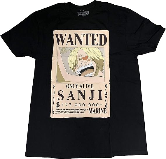 Amazon Com One Piece Sanji Bounty T Shirt Officially Licensed Clothing