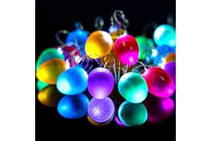 KAiSnova Easter Decorations Easter Lights String 10ft 30LED Eggs Fairy Light Battery Operated w/Remote Easter String Lights Spring Themed Multi Color Eggs Decor for Indoor Outdoor Bedroom Party Home