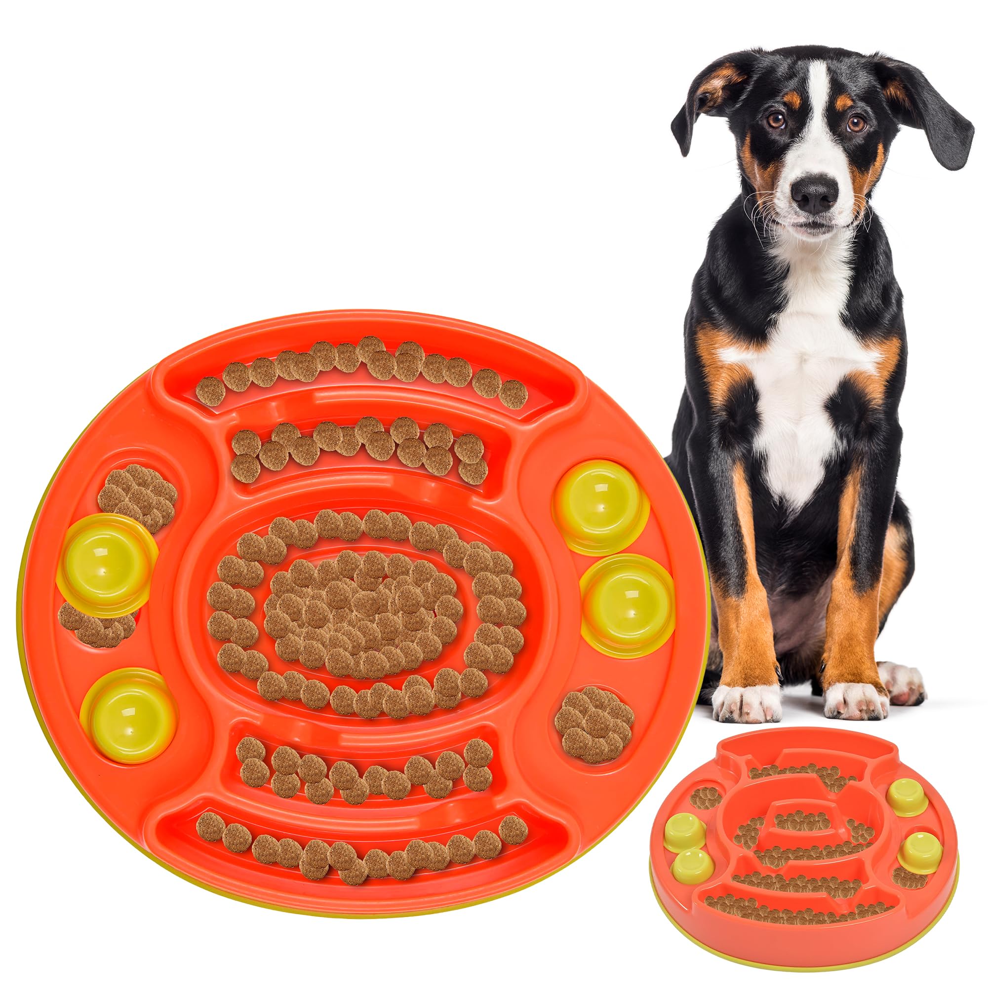 K9 Pursuits Forage Slider 2-in-1 Anti Gobble Feeder & Interactive Game | Puzzle Dog Toy for Dog Gifts | Dog for All Breeds | Dog Xmas Gift or Indestructible Dog Toys for Large Dogs