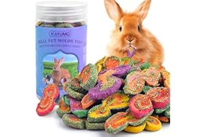 KATUMO Rabbit Chew Toys, 150g Timothy Grass Treats Small Animal Molar Toys for Guinea Pig Hamster Bunny Chinchilla Gerbil