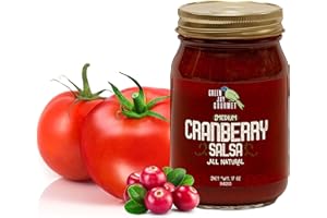 Green Jay Gourmet Cranberry Salsa - Holiday Seasonal Fruit Salsa - Medium Heat Picante Salsa - Gourmet Salsa Dip with No Preservatives - Gluten-Free, Small Batch, Natural Salsa Sauce - 17 Ounces