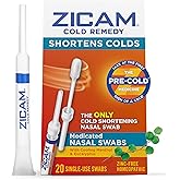 Zicam Cold Remedy Cold Shortening Medicated Nasal Swabs Zinc-Free 20ct