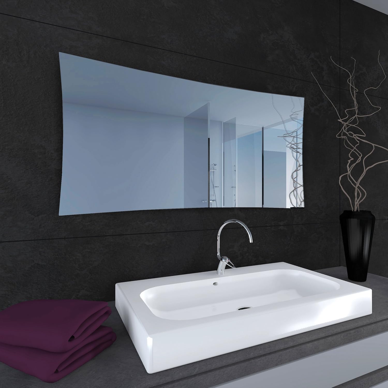 MIRROR Infrared HEATER to heat your whole bathroom. 1063mm x 532mm