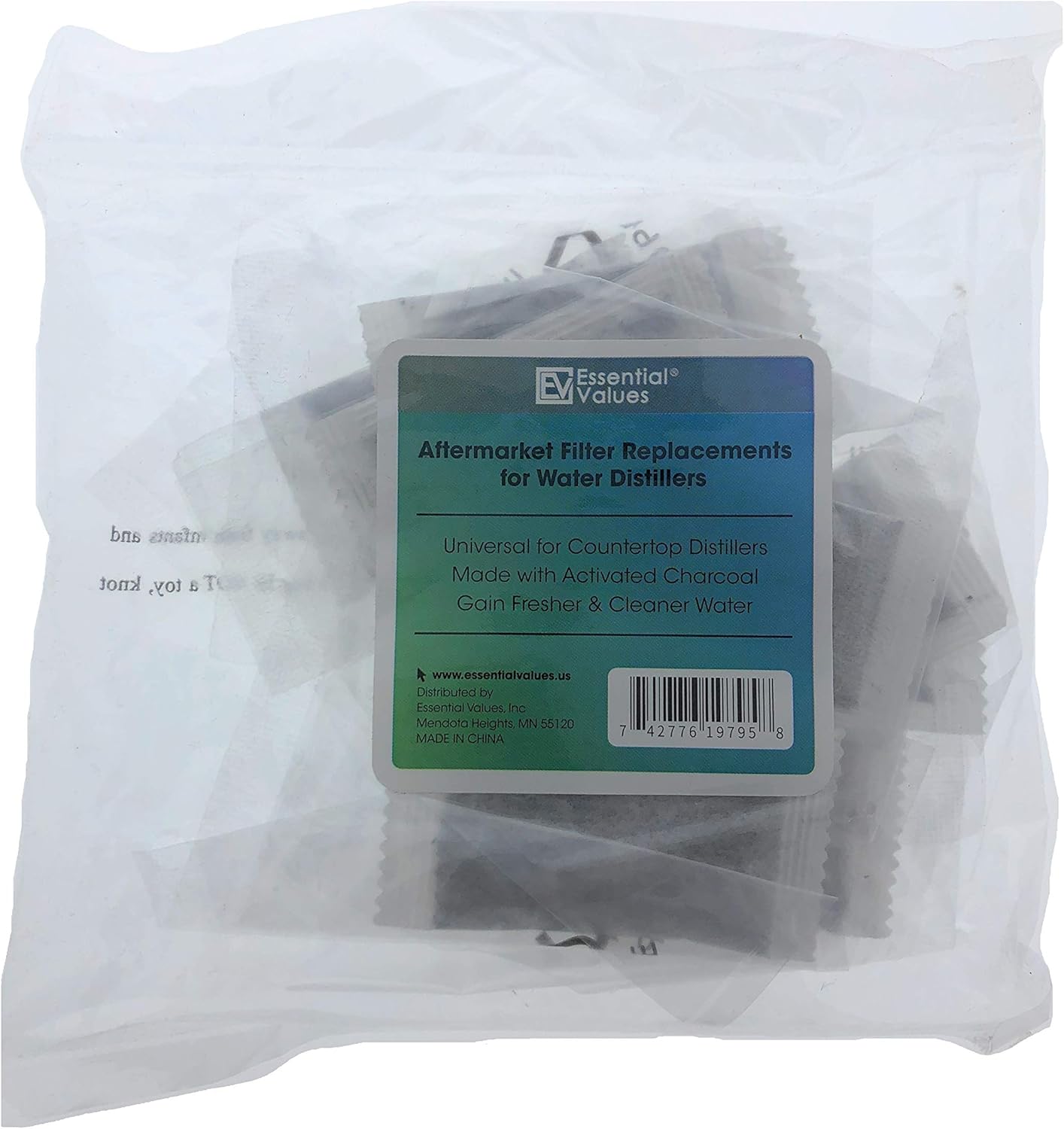 12 Pack Essential Values Distiller Filters - Compatible with Megahome and Other Major Brand Countertop Distillers | Premium Activated Charcoal: Health & Personal Care