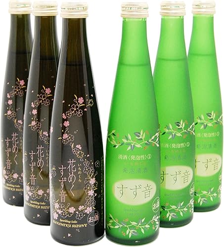 Amazon Co Jp セット商品 発泡清酒 すず音 花めくすず音 300ml 6本セッ 食品 飲料 お酒