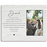 HUKINE Father of the Bride Picture Frames 4x6, Father of the Bride Gifts from Daughter, Wedding Gifts for Parents, To My Dad on My Wedding Day, Wedding Gift for Dad,Gift to Parents on Wedding Day