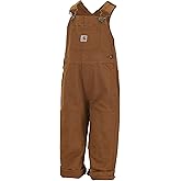 Carhartt Baby-boys Infant Washed Duck Bib Overall, Brown, 18 Mo.