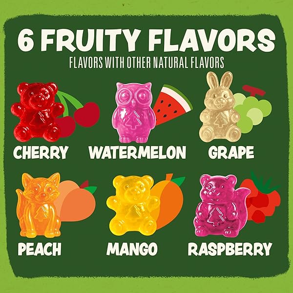 BLACK FOREST ORGANIC GUMMY FOREST FRIENDS CANDY, MADE WITH REAL FRUIT JUICE, COLORS AND FLAVORS FROM NATURAL SOURCES, GLUTEN FREE AND FAT FREE, 4.5OZ BAG
