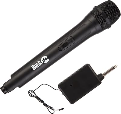 RockJam Wireless Karaoke Microphone – 150g, 5m range, 6-8h battery