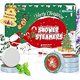 Christmas Shower Steamers Aromatherapy Gifts for Women Men, 6-Pack Natural Essential Oils, Spa Steamer Self Care & Stress Relief Bath Bombs Neighbors Colleagues, Stocking Stuffer for Friend/Family