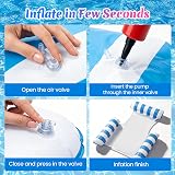 Cadoal 2 Pack Lilo Pool Inflatables 4 in 1 Water Hammock With Drink Holders view 9