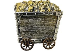 DRONSIDE Kids Mining Cart Treasure Chest Toys Vintege Mine Car Compartment Box for Pretend Play Preschool Kids Ages 3+ Years​