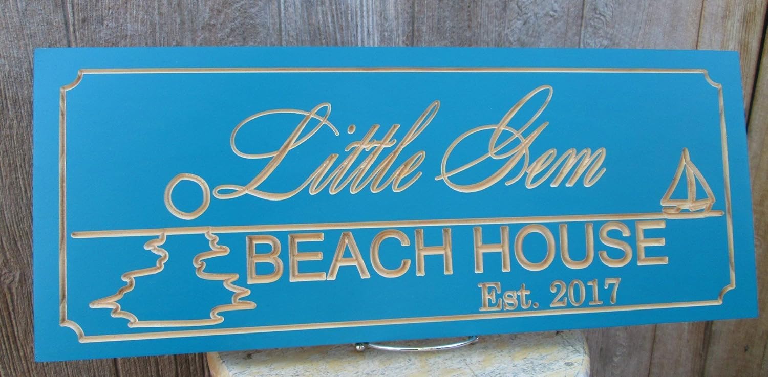 Amazoncom Beach House Name Sign