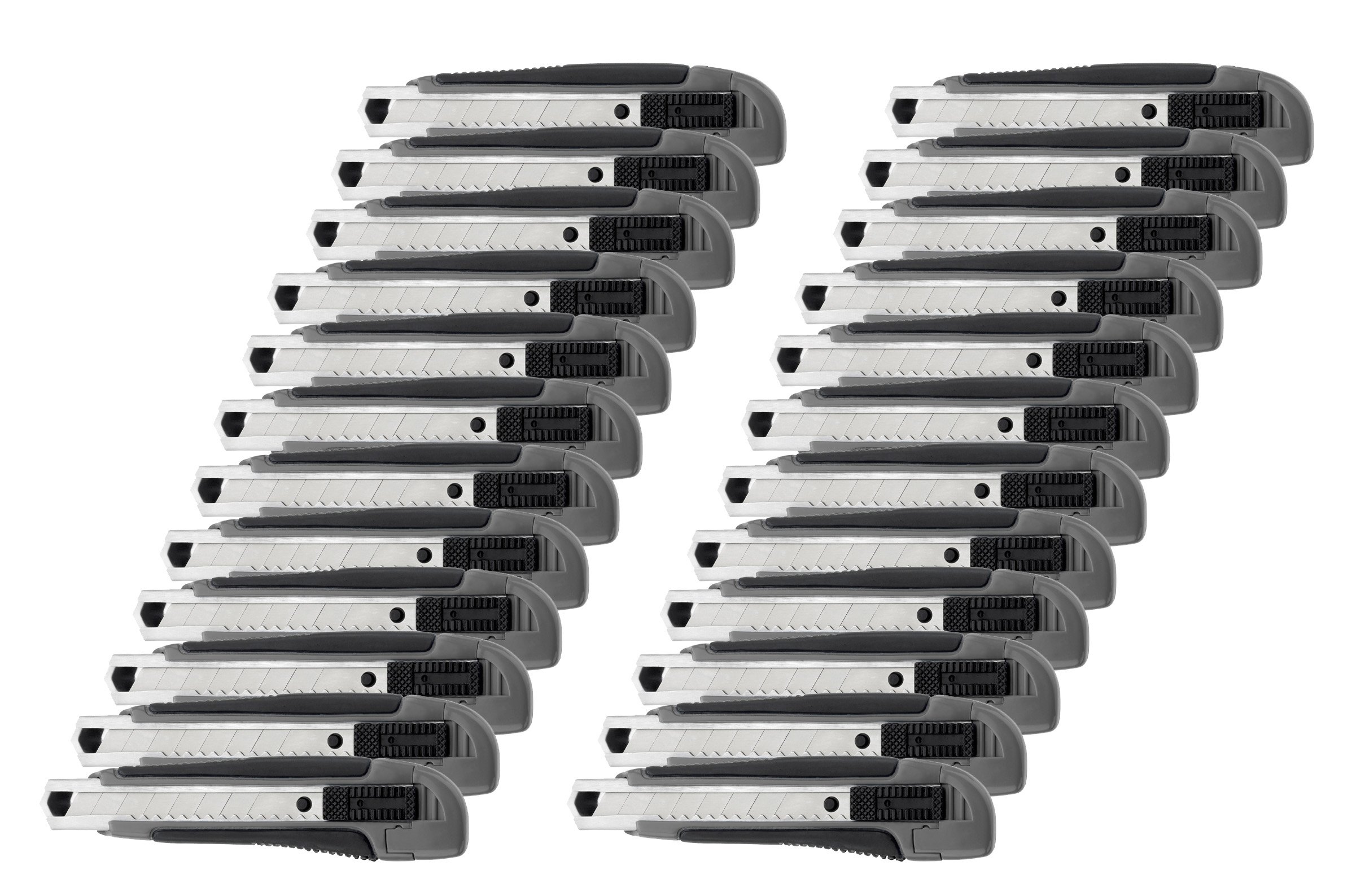 Westcott 84005 00 Cutter Professional Blade 18 mm Plastic Case Soft Grip Set of 24, Grey/Black