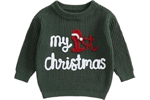 NEVUQO My First St. Patrick's Day Baby Boy Girl Outfit Knit Sweater Shamrock Embroidery Newborn Toddler Infant Sweaters