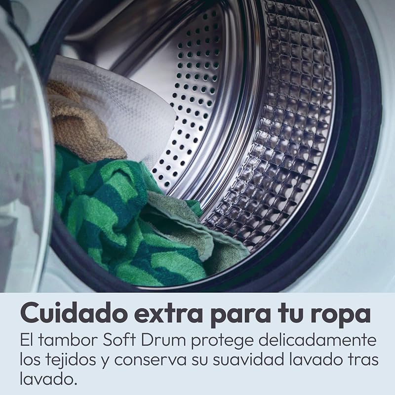 ProWash 100 EY 2108-S, Lavadora 10 KG, 1200 RPM, Display Digital con botones, Proactive Wash, 12 Programas, Motor Inverter, Inicio Diferido 24H, Bloqueo Infantil, Smart Spray, Silenciosa, Blanco