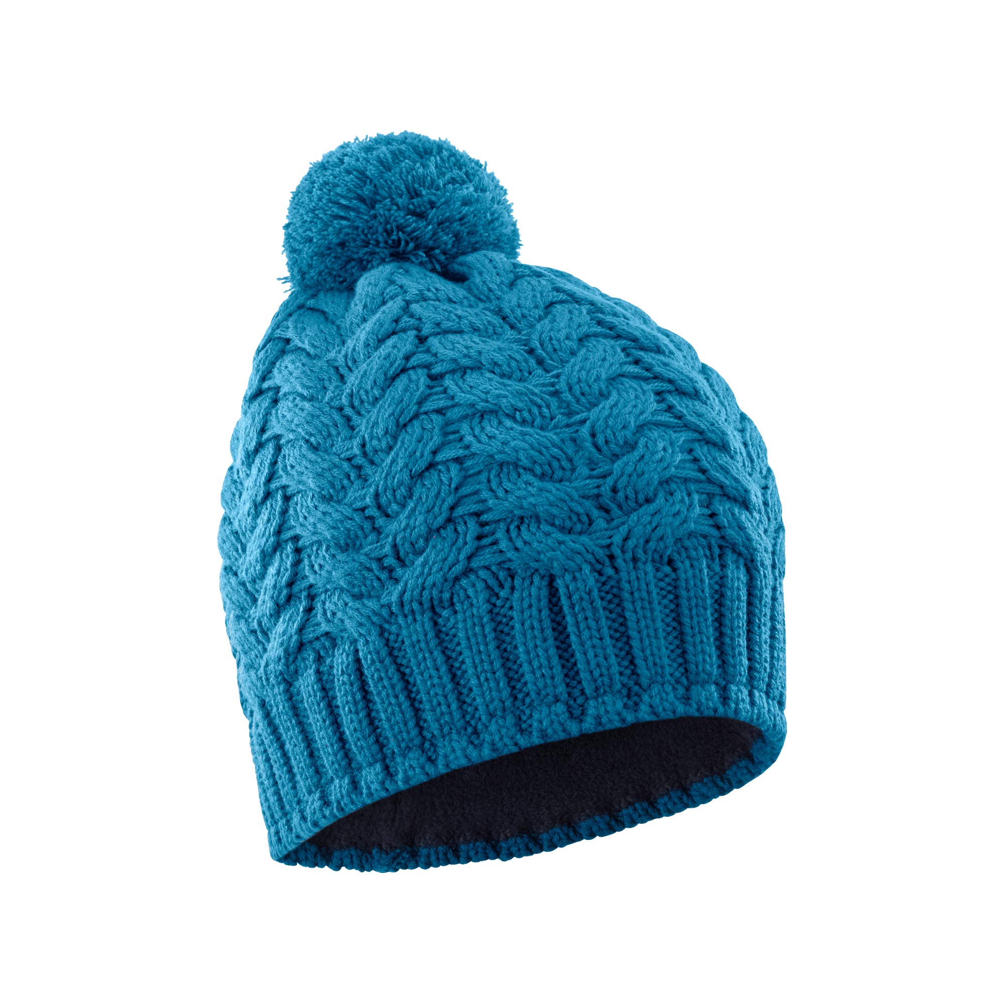 SALOMON Unisex Hat for Hiking and Training Poly Beanie, Lyons Blue/Fjord Blue, One Size Fits All, LC1142400