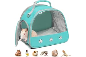FERMAO Portable Small Animal Carrier Bag - Breathable Guinea Pig Travel Pouch for Bearded Dragons, Hedgehogs, and Chinchillas, Perfect for Short Trips and Outdoor Adventures
