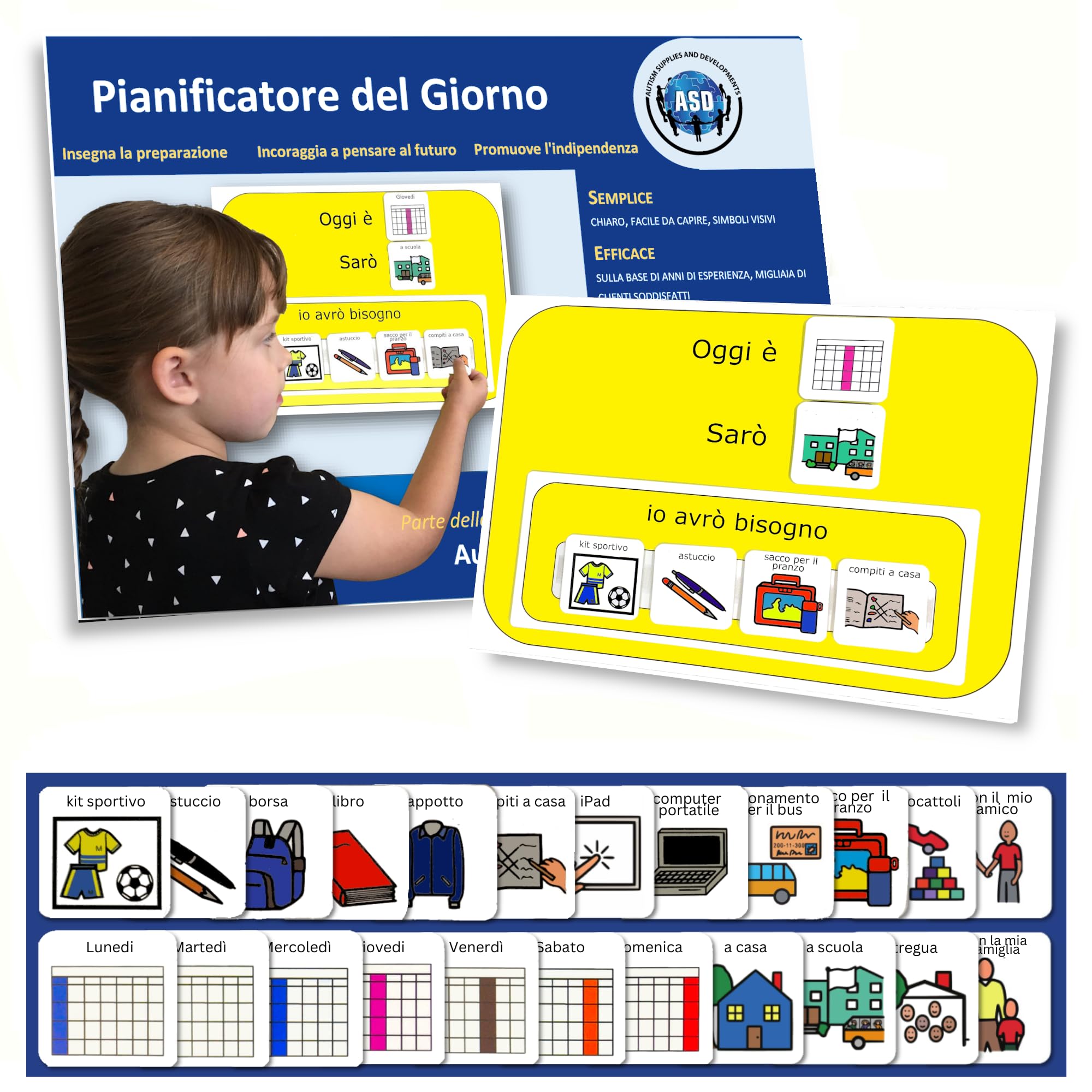 Plastic Visual Day Planner (Italian)