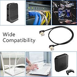 SinLoon 90 Degree Left Angle Cat8 Ethernet