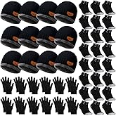 Handepo 48 Pcs Homeless Care Package Supplies Winter Beanie Hat and Gloves Sock Set Bulk Cold Weather Gift for Men Homeless Winter Supplies for Men Women Emergencies Donation Charity Shelter Gift