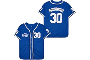 AHAJAY Youth The Sandlot Benny 'The Jet' Rodriguez 30 Hip Hop Stitched Sports Boys Shirts Movie Baseball Jerseys