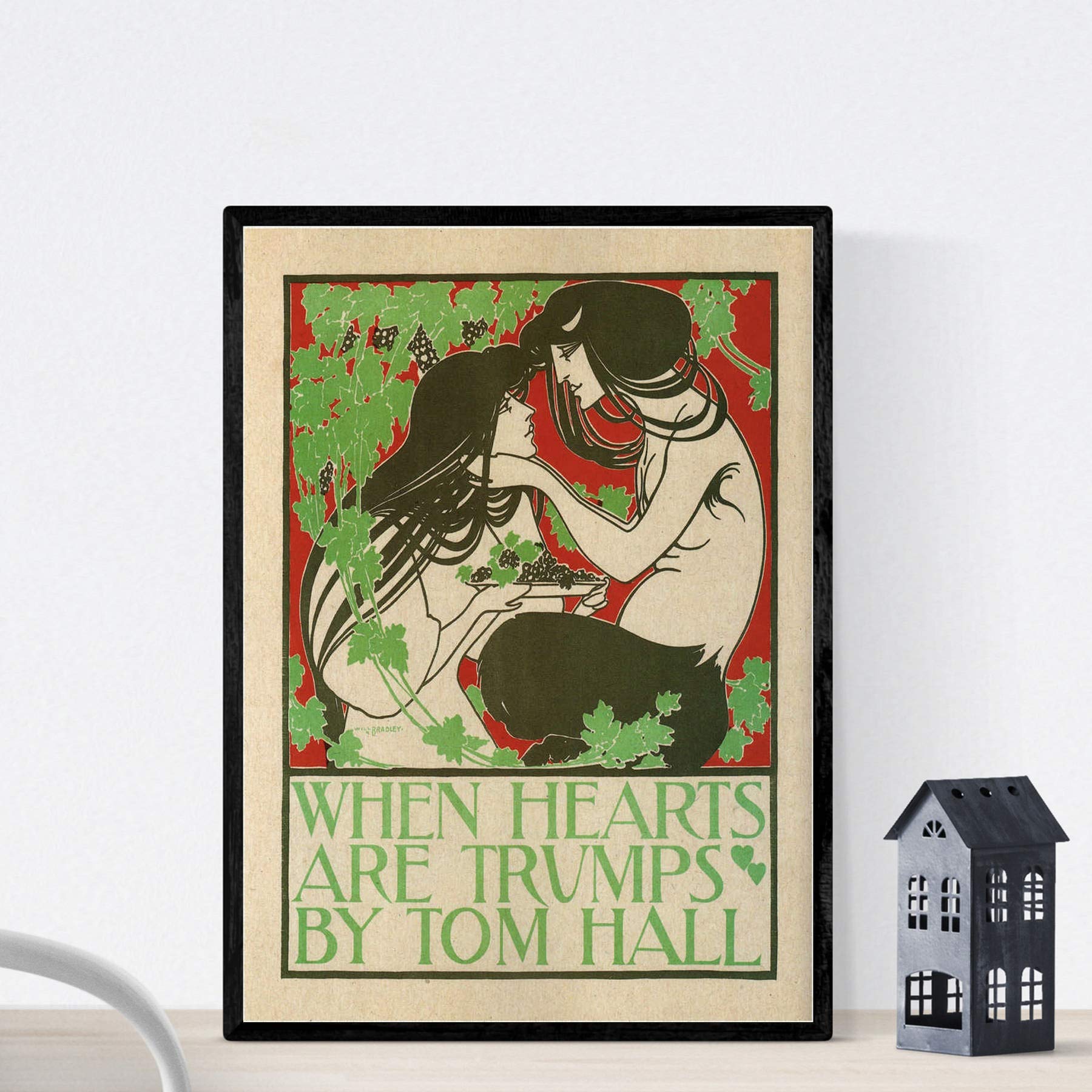 Nacnic Vintage Poster Vintage Poster Hearts - Tom Hall. A4 size
