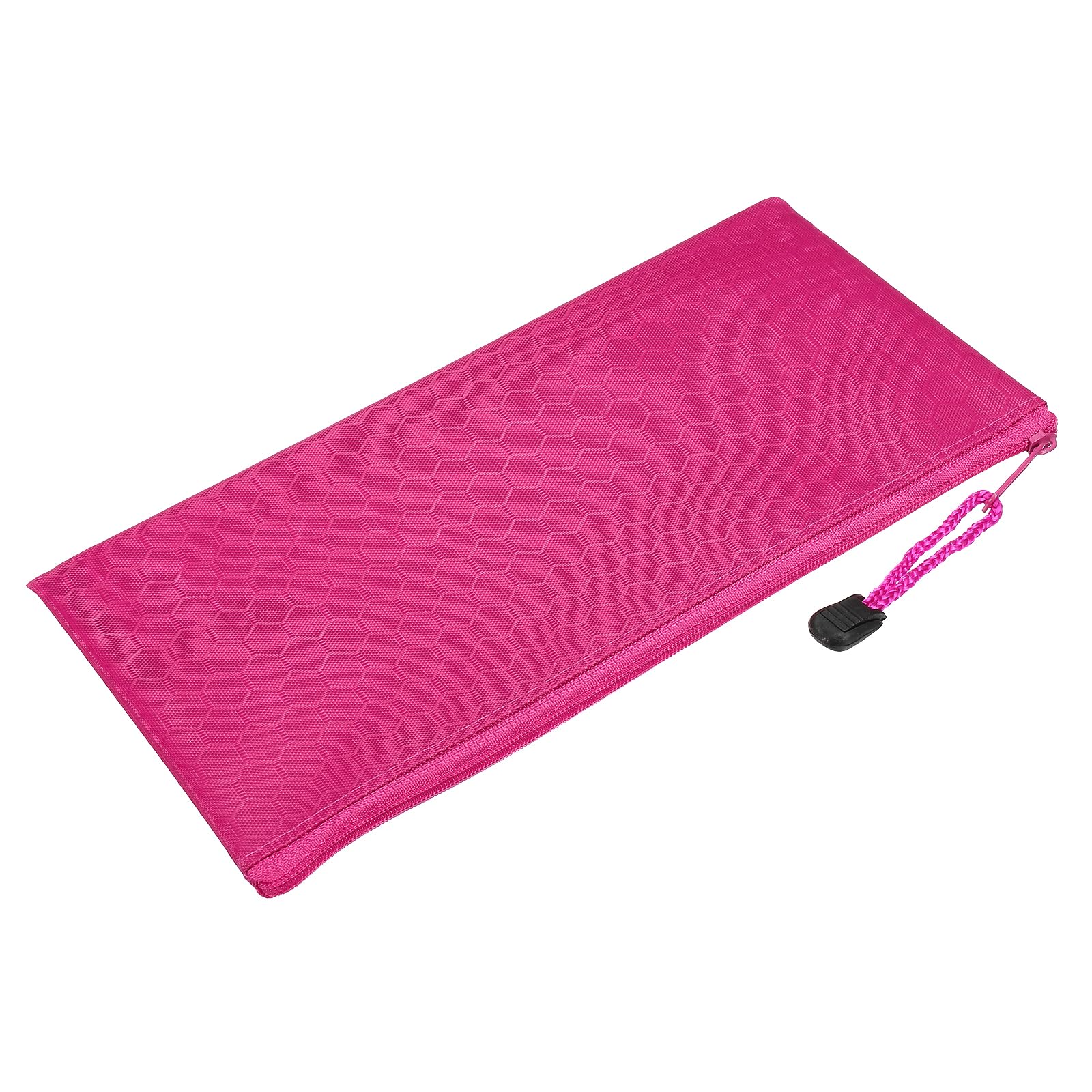 PATIKIL Waterproof Zipper File Bags, 5 Pack A6 Size Document Pocket Storage Organizer Pouch for Travel Office Supply, Rose Red